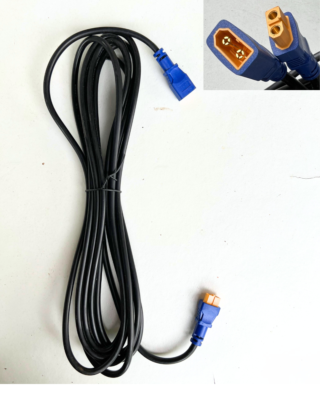 BigM 16.5 ft waterproof solar extension cable with 2-pin connectors for flexible panel placement.