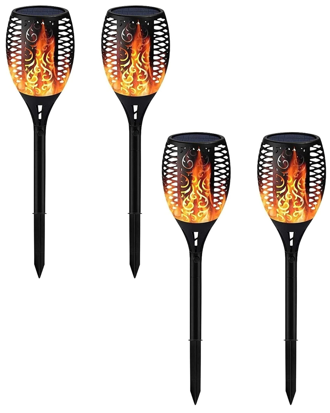 BigM 33 LED Solar Powered Flickering Flame Lights for Garden Landscape