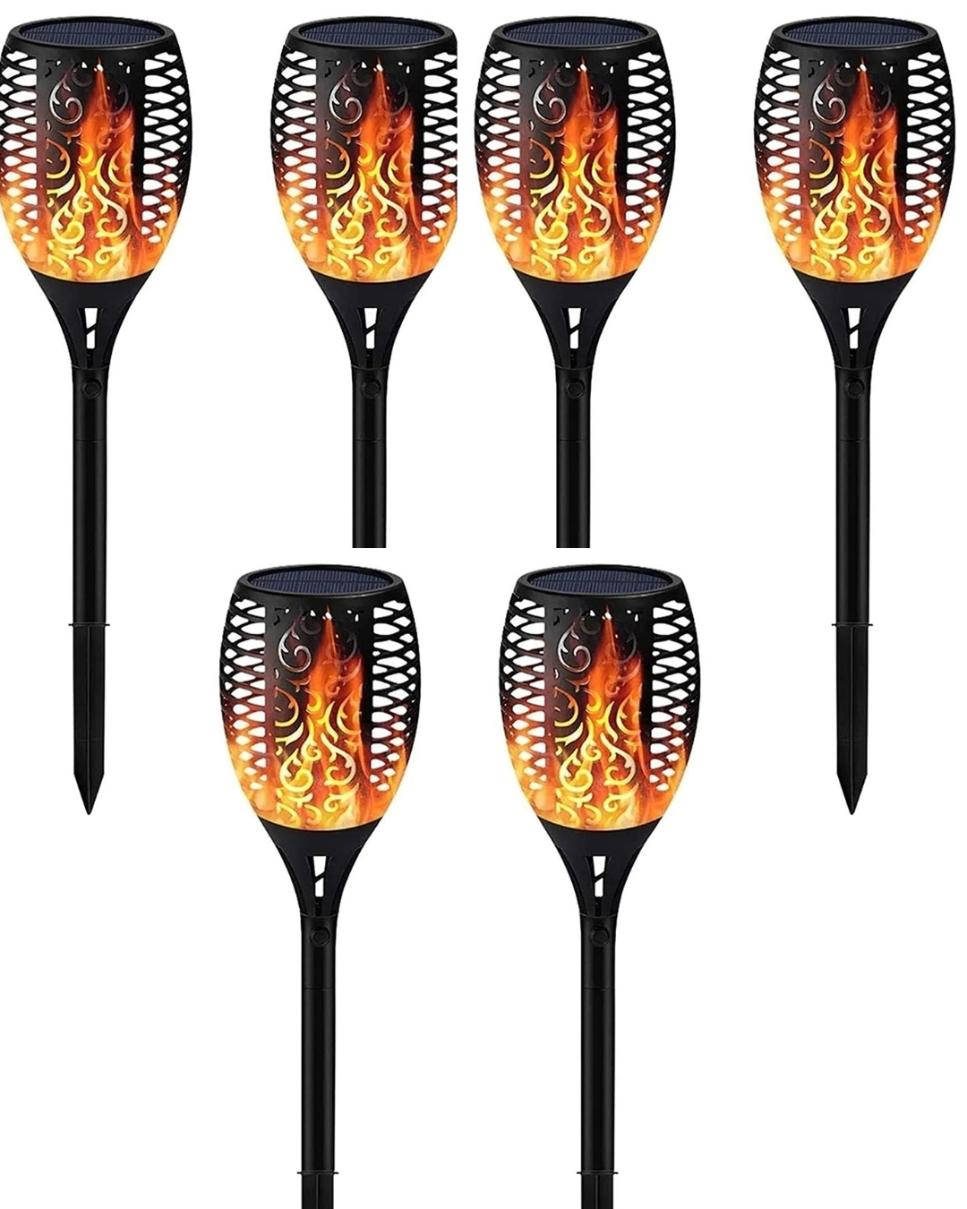 BigM 33 LED Solar Powered Flickering Flame Lights for Garden Landscape