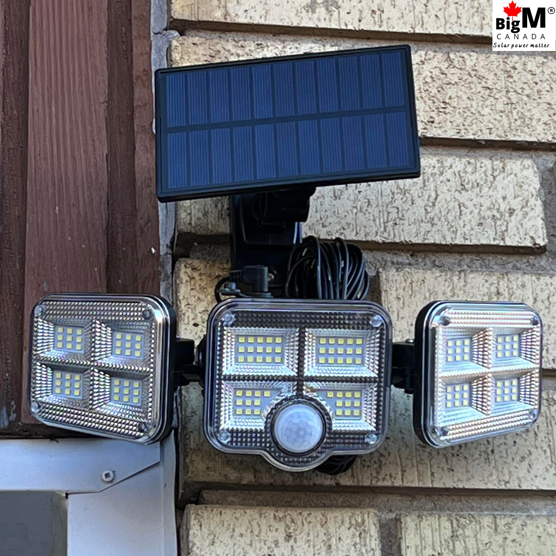 BigM 122 LED solar security motion sensor light is easy to install