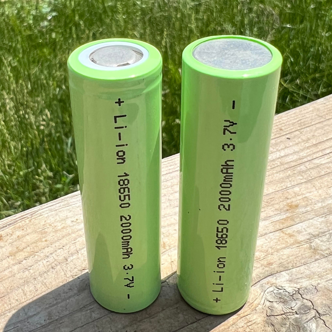 Image of 2 units of BigM 3.7v 2000mAH Heavy Duty Lithium Ion 18650 Rechargeable Battery can be recharged over 500 times