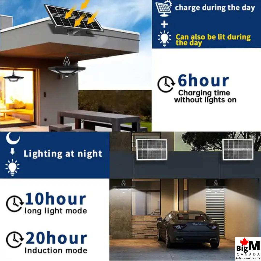 This BigM solar pendant light is a great choice for off-grid cabins, farms, campgrounds, and cottages.