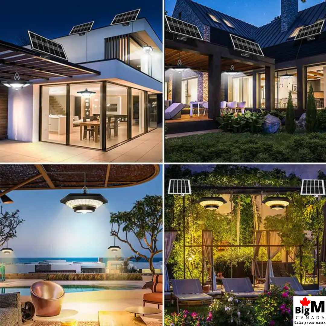 This 228 LED pendant light provides perfect bright light for indoor & outdoor environments such as gazebos, shades, garages, workshops, garden shades, balconies, basements
