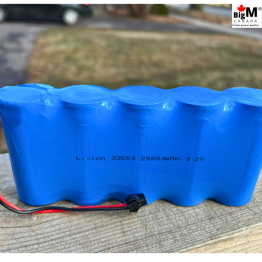 BigM 3.2V 32650 25000mAH lithium ion rechargeable battery can recharge up to 1500 cycle
