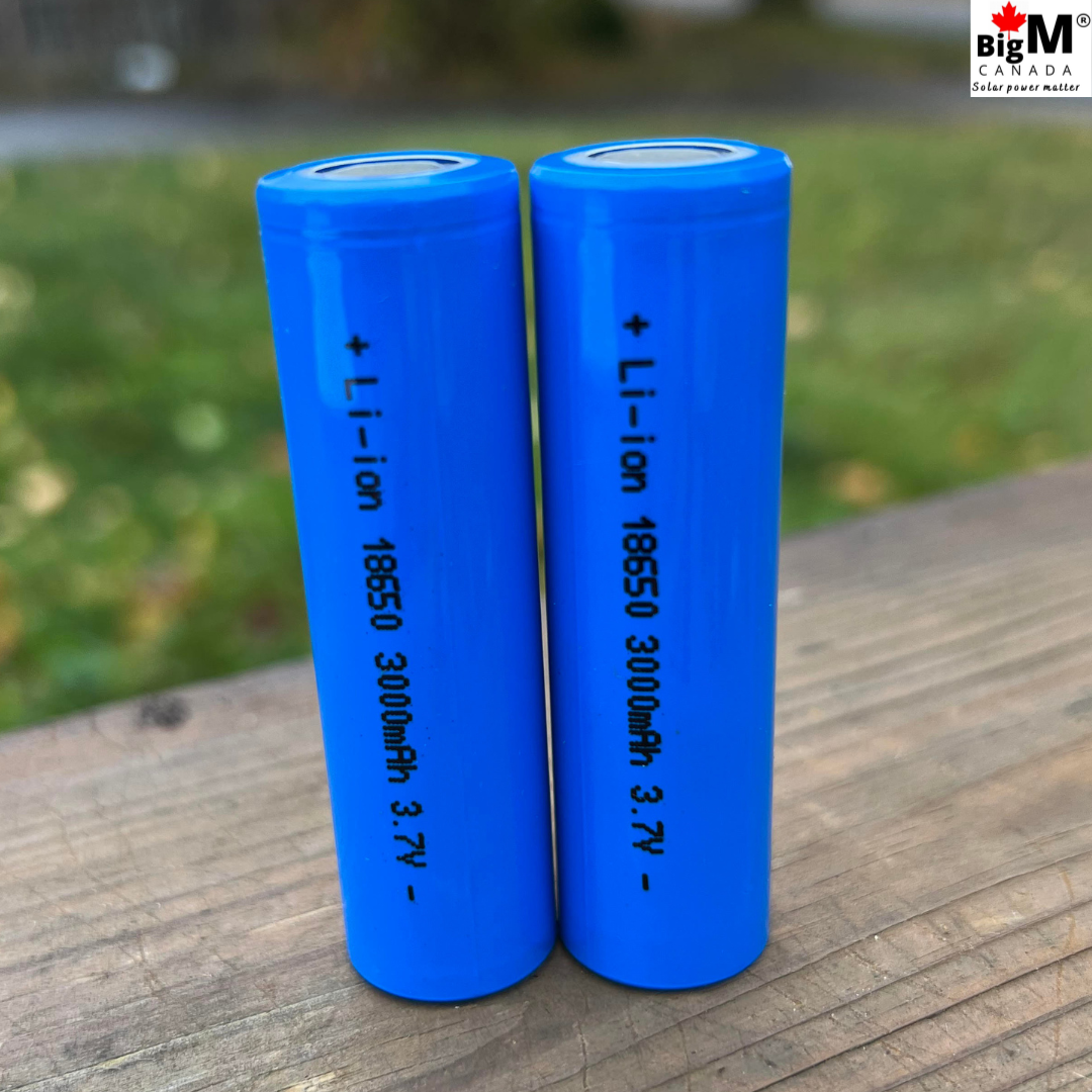 BigM 3.7V 18650 Heavy Duty rechargeable 3000mAh lithium ion batteries for solar lights flash lights medical devices gaming consoles