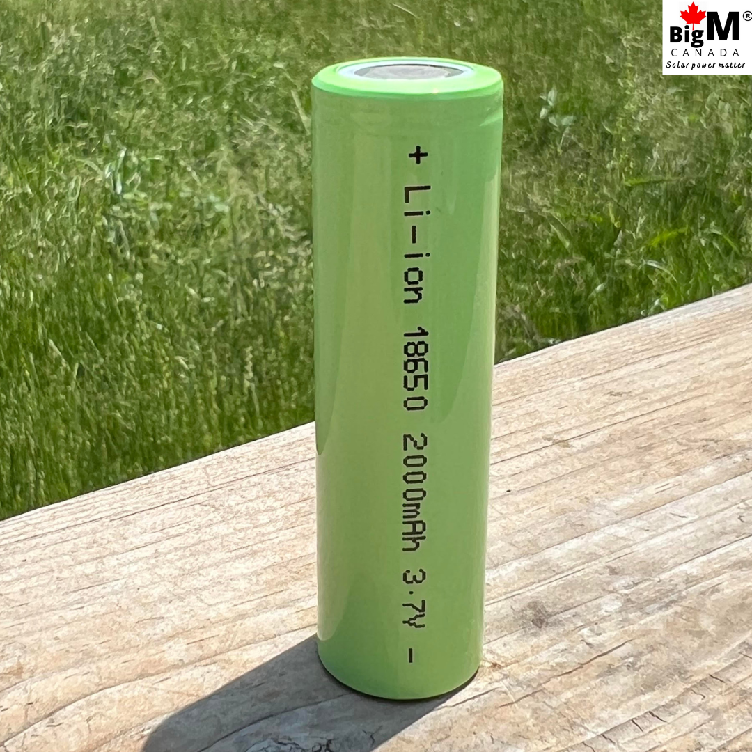 Image of BigM 3.7v 2000mAH Heavy Duty Lithium Ion 18650 Rechargeable Battery flat top
