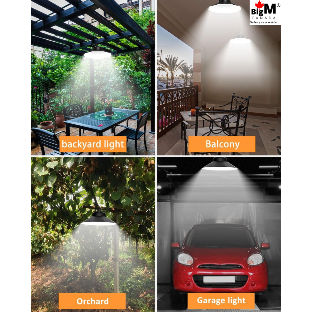 This 98 LED pendant light provides perfect bright light for indoor & outdoor environments such as gazebos, shades, garages, workshops, garden shades, balconies, basements, inside the house, cottages, RVs, trailers, utility and recreation rooms, storage rooms, barns, equipment rooms, industrial workstations, poultry farms