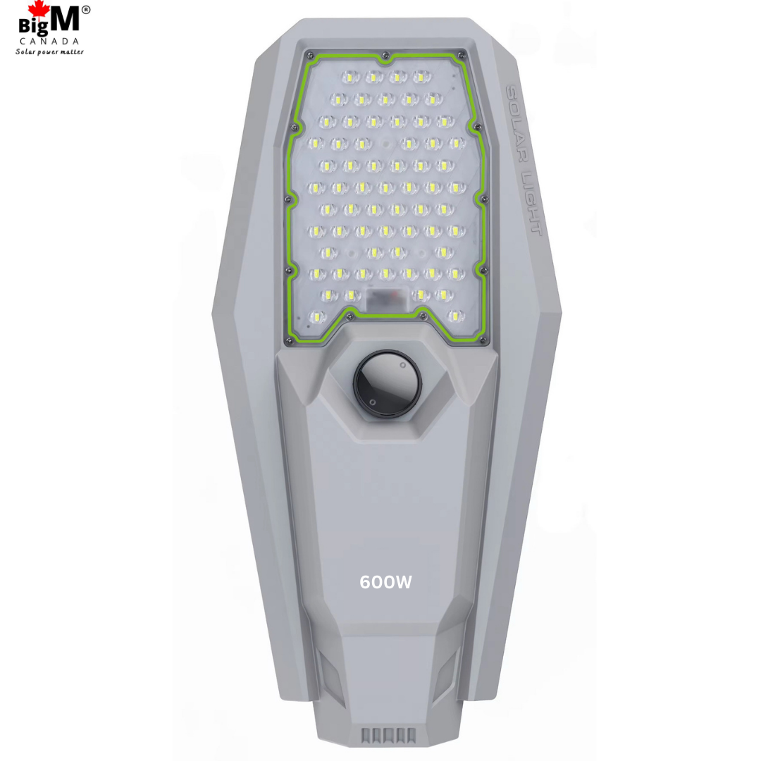 BigM 600W aluminum solar street light has beautiful design and durable to use many years