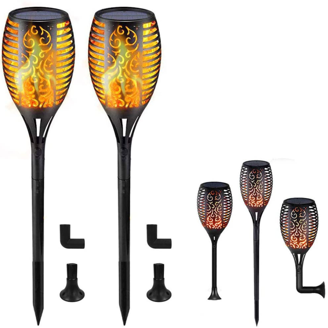 BigM 96 LED Solar Flickering Dancing Flame Lights with Wall mount