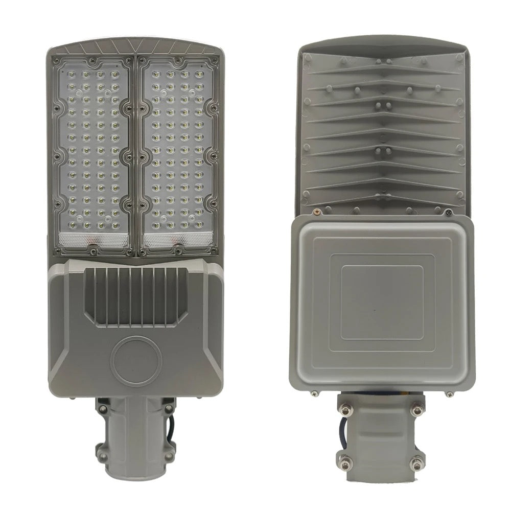 Front and back views of BigM 400W 20000 Lumens Solar Street Light with Aluminum Body