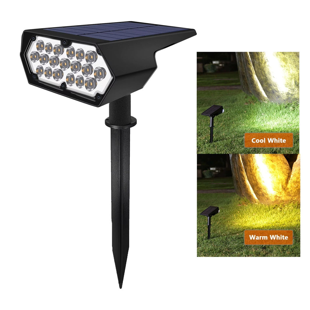 BigM 20 LED Cool White Wireless Solar Spotlights for Landscape Gardens