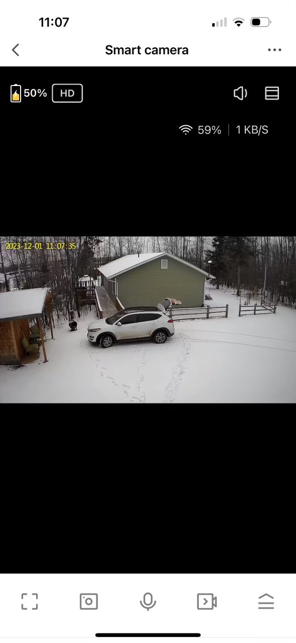 BigM  Solar Wifi Camera with Motion Detection & Sensor Light Wireless, real lifecrystal clear view images sent by BigM customer.
