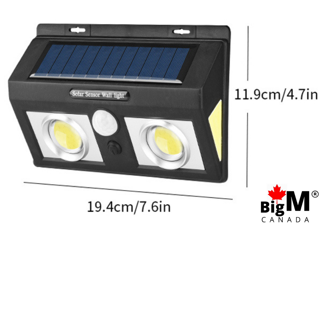 BigM 1000 Lumens Super Bright Outdoor Solar Lights has a 7.6 inches long fixture