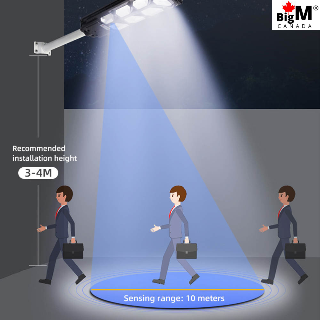 BigM 900W Commercial Grade Solar Street Lights work great in motion sensor and constant lighting mode.