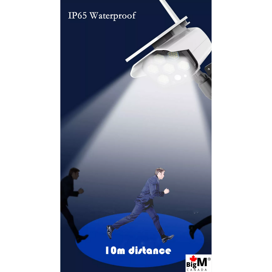 BigM Solar Fake Security Camera Floodlight works great with motion sensor