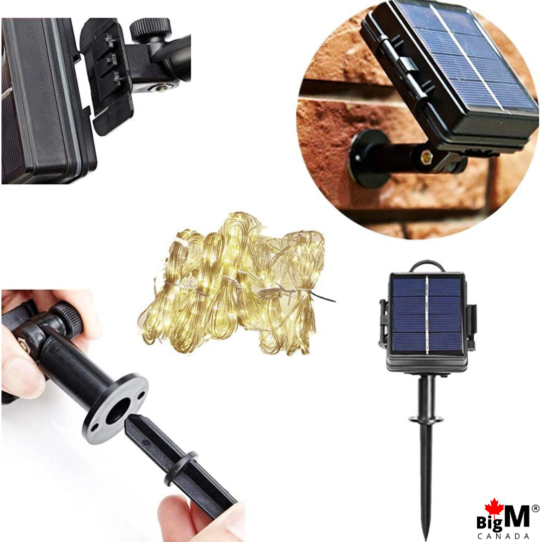 BigM solar string lights for patio umbrella light fixtures are made off high quality plastic and ABS
