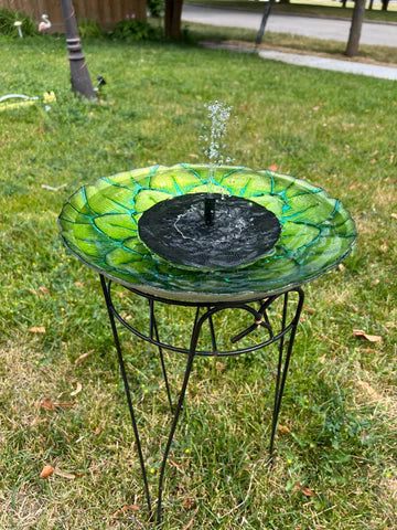 BigM Solar Floating Fountain on a Bird Bath, garden decoration DIY project