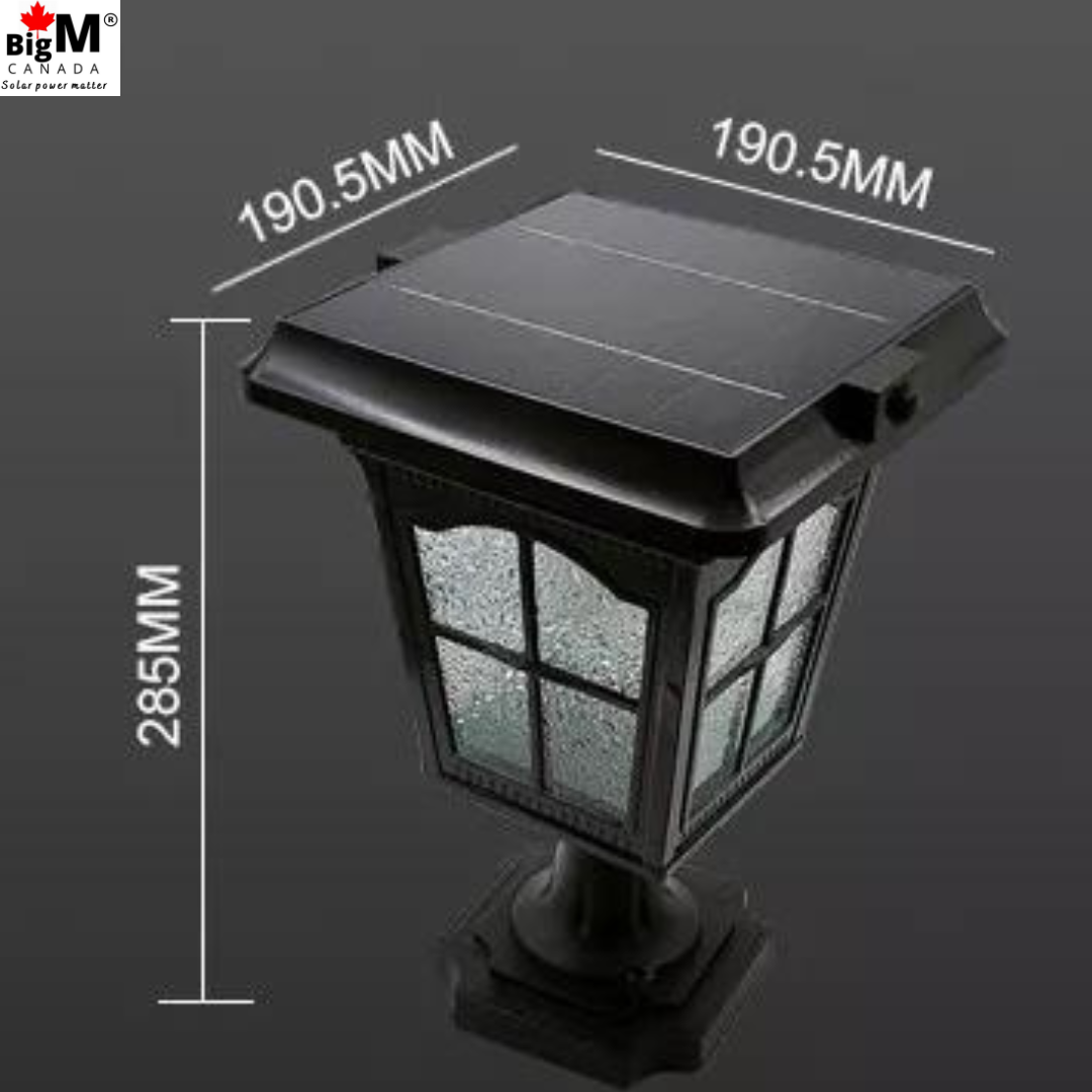 Measurement of a BigM Elegant Looking Vintage Style Solar Post Lights