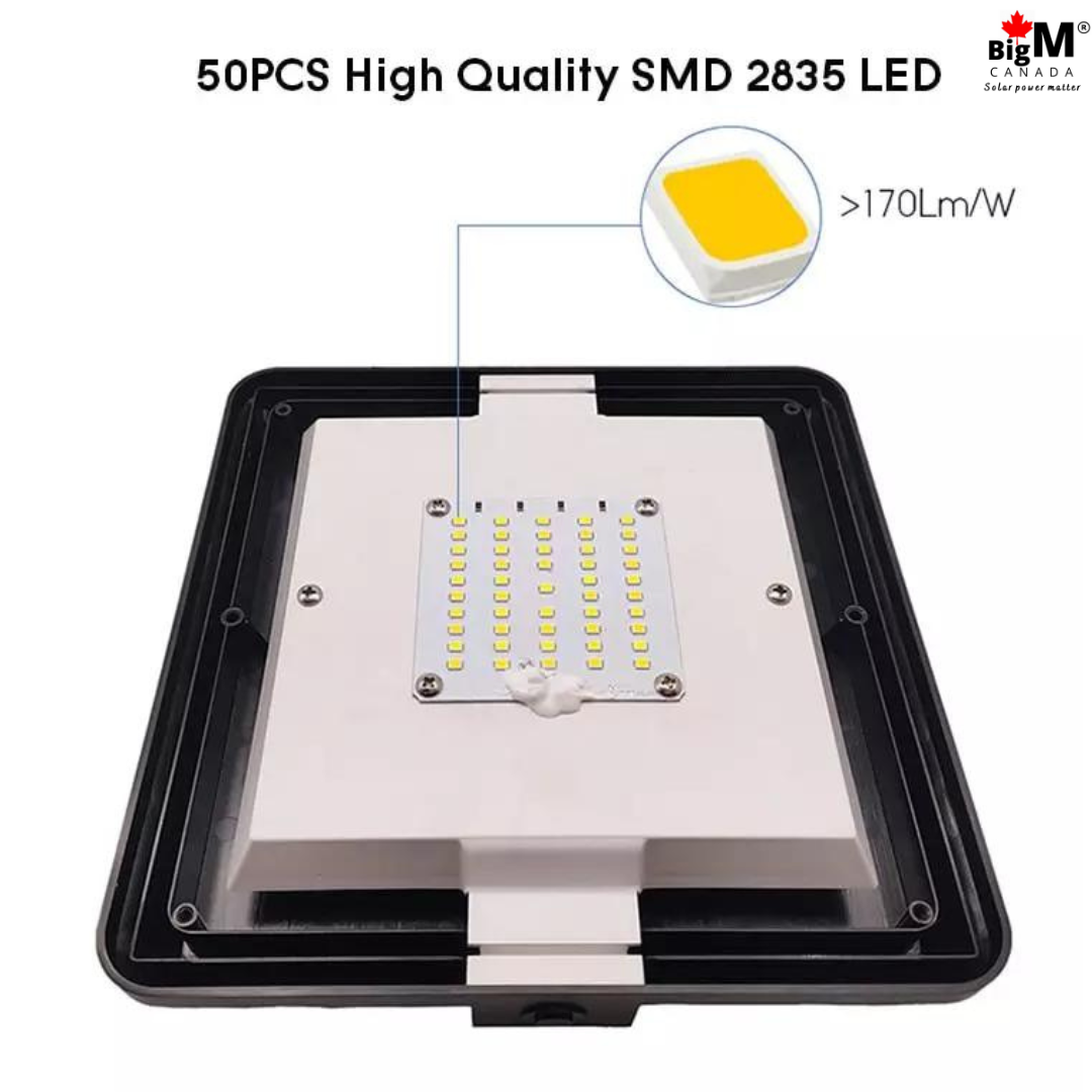 BigM Elegant Looking Bright LED Solar Post Lights have 50 pieces high efficiency LED beads that generate bright light