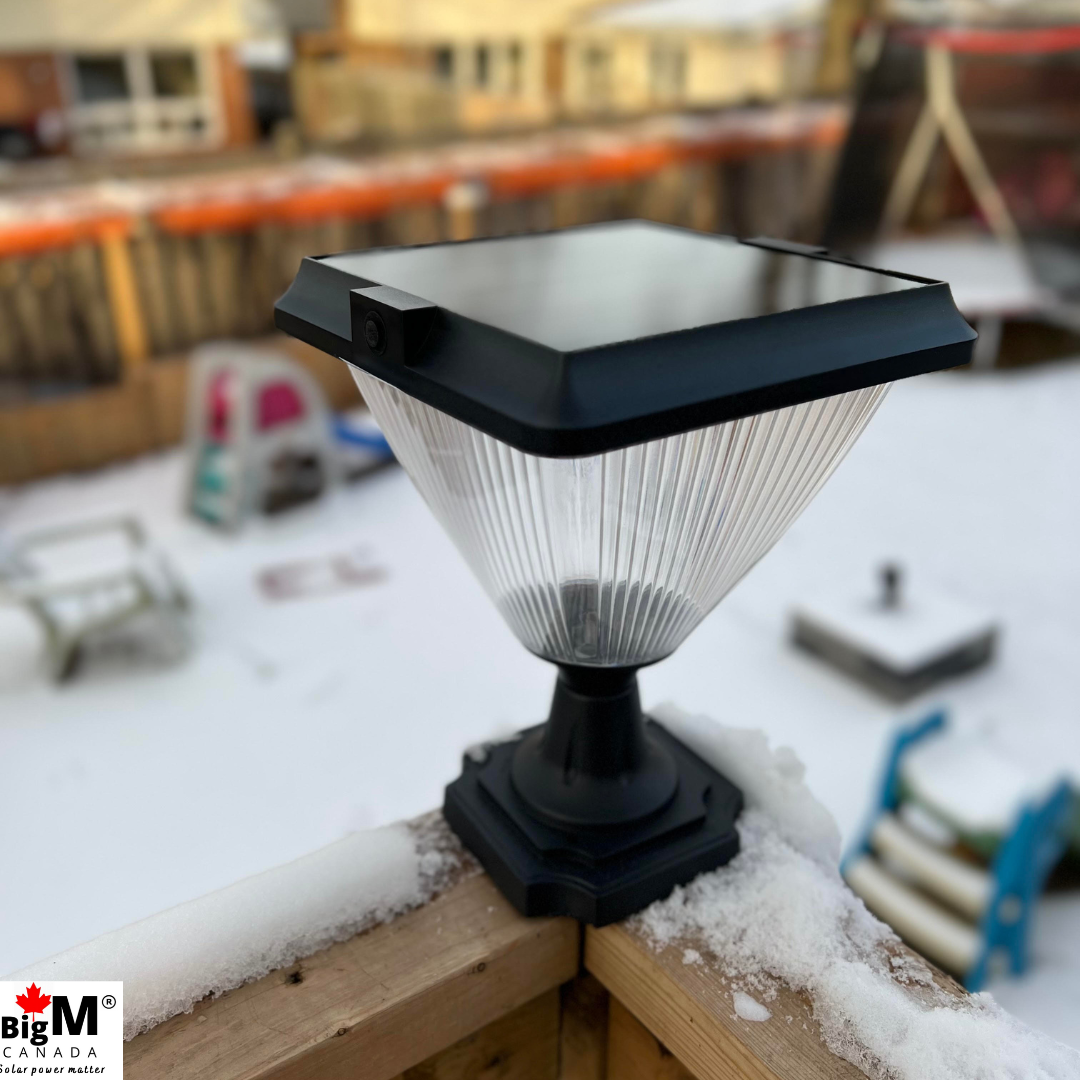 BigM Elegant Looking Bright LED Solar Post Lights work great all year around