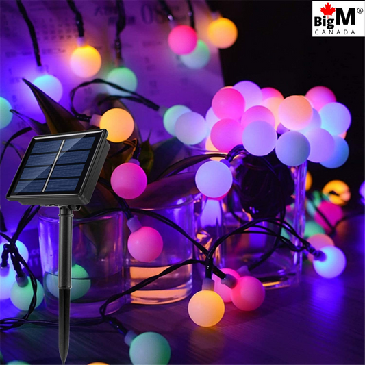 BigM 20 LED multicolored decorative solar string light balls come with 20 units colourful light balls