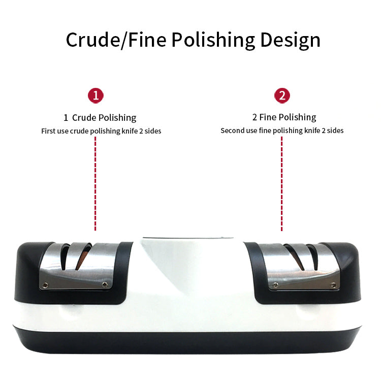 BigM professional electric knife sharpener has 2 sharpening options for the dull knives