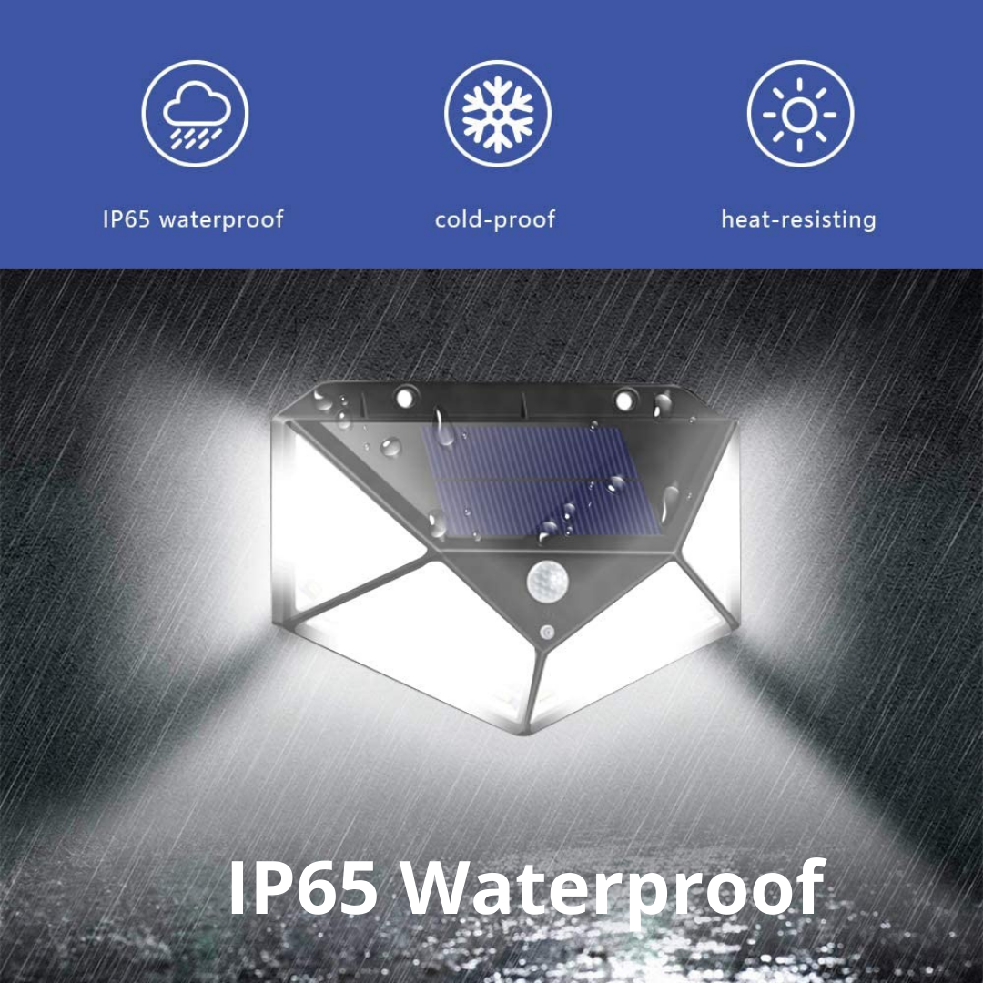 BigM Bright 136 LED Solar Security Light with Motion Sensor works great during rainy and snowy seaon in Canada