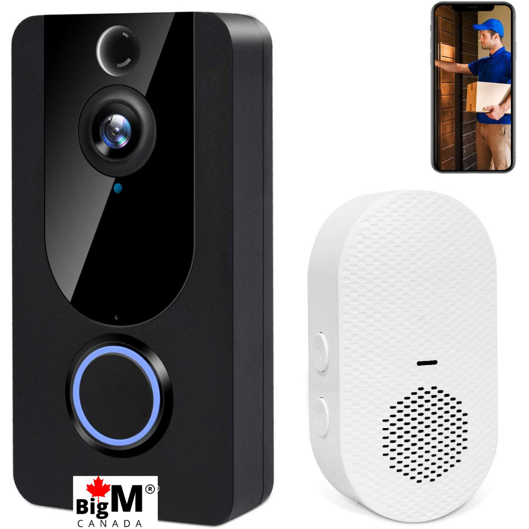 BigM 1080P Wireless Video Doorbell Camera with with a chime in the picture