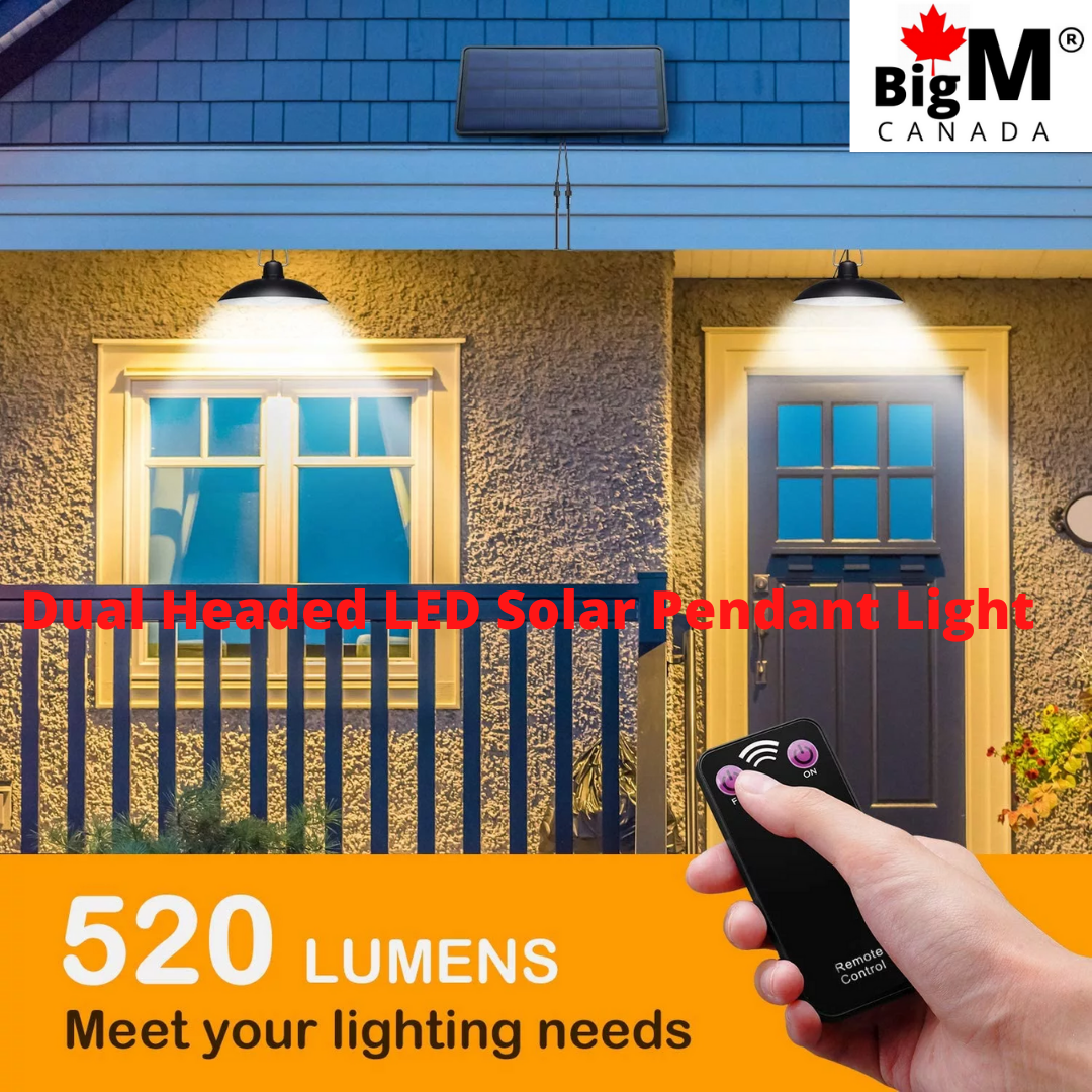 BigM Dual Headed 32 LED Bright solar lamp for gazebo, each lamp generates 520 lumens of bright light