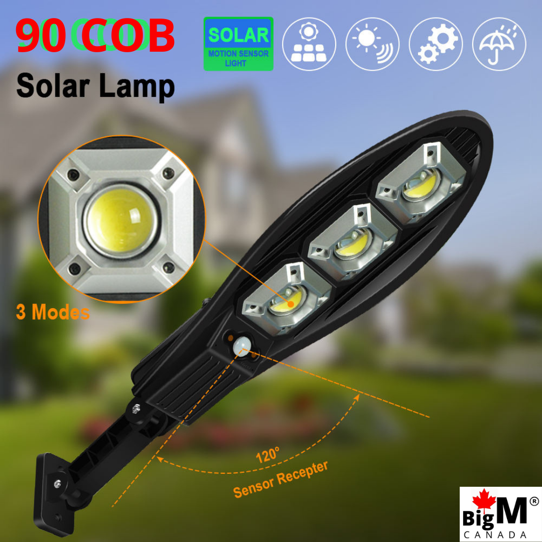 Unique modern design of BigM 100W solar street flood lights