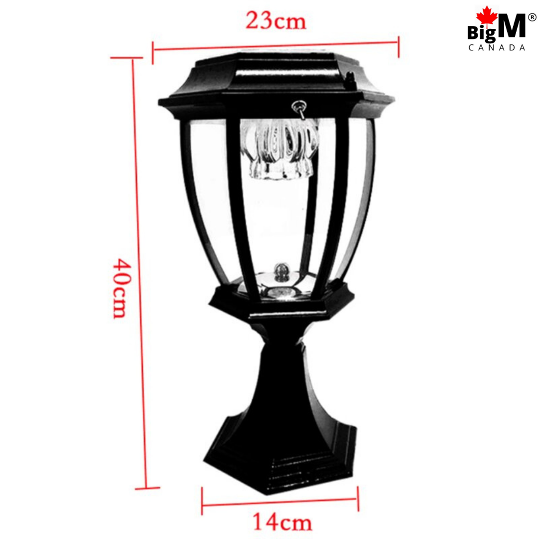 Measurements of BigM 16” Elegant Looking LED Outdoor Solar Post Lights