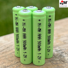 Load image into Gallery viewer, 5 units of BigM Heavy Duty 1.2V Ni-MH 900mAH AAA Rechargeable Battery
