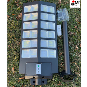 BigM 1200W solar commercial street lights for parking lots is considered as the Canada's brightest solar street light