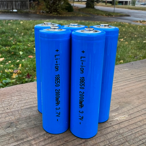 Image of 5 units of button top BigM 3.7v 2000mAH Heavy Duty Lithium Ion 18650 Rechargeable Battery , this comes in blue colour, product quality as described