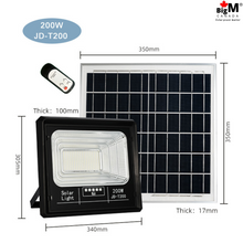 Load image into Gallery viewer, Measurement image of BigM 200W solar bright flood lights for outdoors
