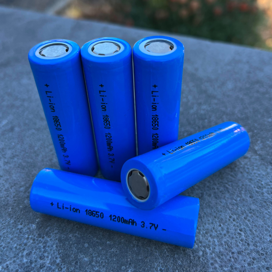 mage of 5 units of BigM Solar Lithium Ion Rechargeable Batteries