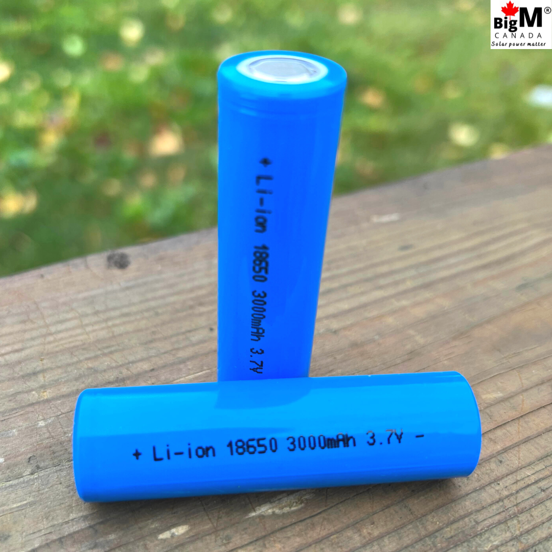 BigM flat top 3.7V 18650 Heavy Duty rechargeable 3000mAh lithium ion batteries