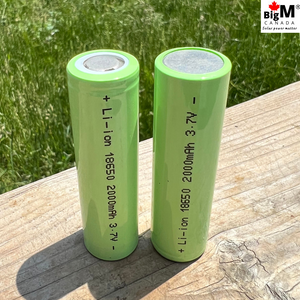 BigM 3.7v 2000mAH Heavy Duty Lithium Ion 18650 Rechargeable Battery flat top