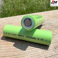 Load image into Gallery viewer, BigM 3.7v 2000mAH Heavy Duty Lithium Ion 18650 Rechargeable Battery has higher charge storage capacity
