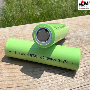 BigM 3.7v 2000mAH Heavy Duty Lithium Ion 18650 Rechargeable Battery has higher charge storage capacity