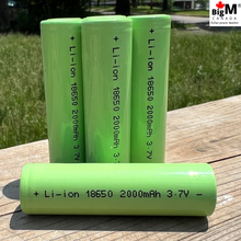 Load image into Gallery viewer, BigM 3.7v 2000mAH Heavy Duty Lithium Ion 18650 Rechargeable Battery can be used in various electronic devises
