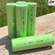 Load image into Gallery viewer, BigM 3.7v 2000mAH Heavy Duty Lithium Ion 18650 Rechargeable Battery is ideal choice for solar lights, flash lights gaming consoles
