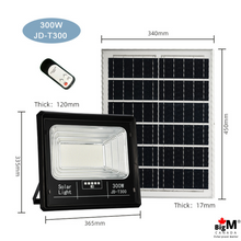 Load image into Gallery viewer, Measurement image of BigM 300W solar bright flood lights for outdoors
