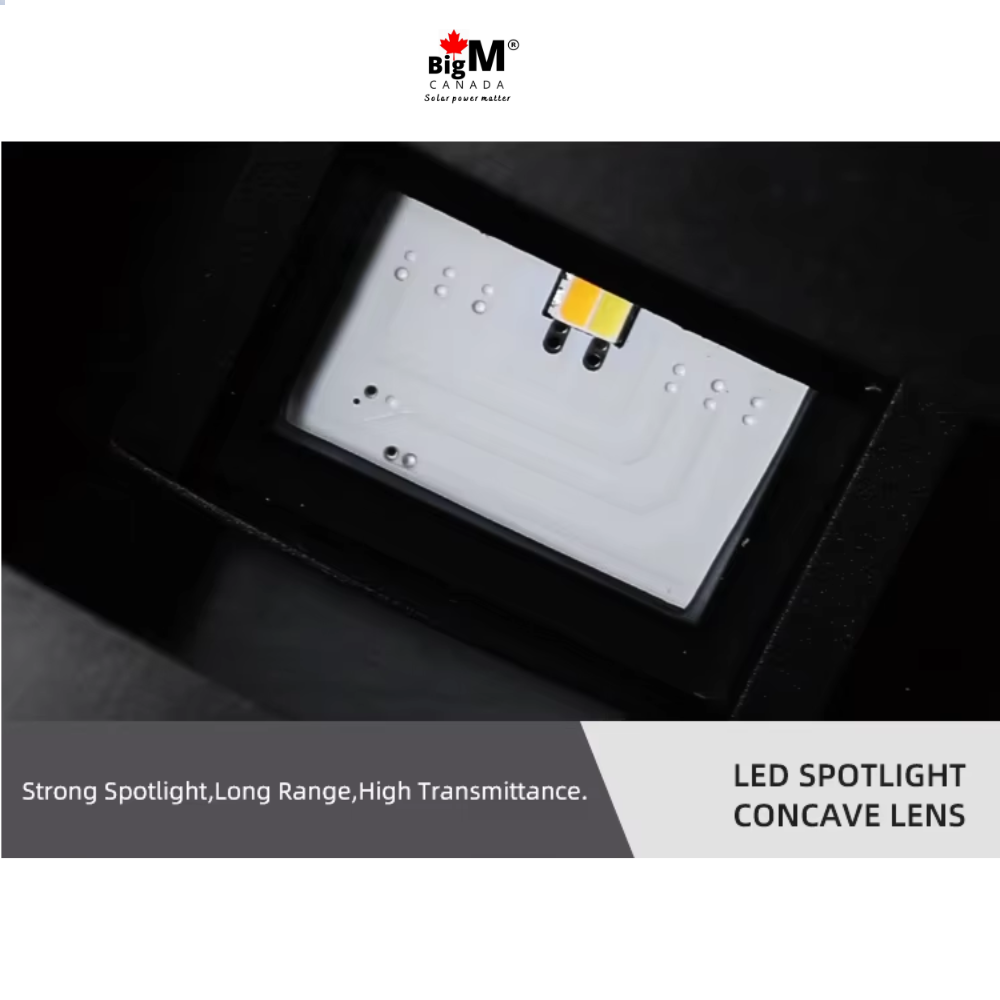 BigM 6-Beam Rotatable Solar Wall Accent Light – 360° Adjustable, Warm White 3000K, IP65 Waterproof