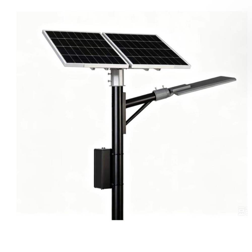 BigM Custom-Made commercial solar municipal street light with dual monocrystalline panels and LED illumination for industrial and road use
