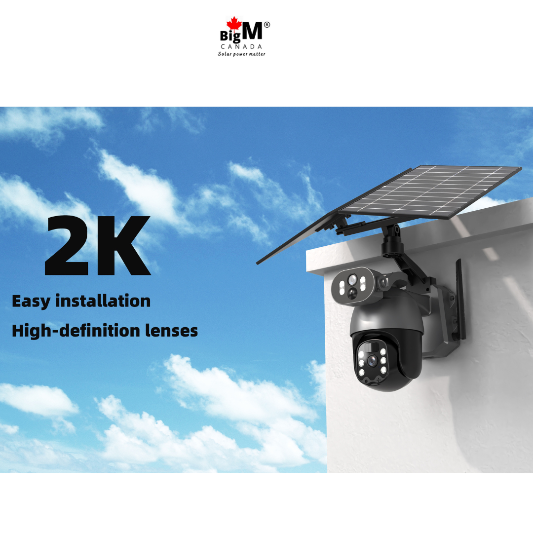BigM Solar dual lens PTZ Security Camera with Wi-Fi & 4G Option is very easy to install