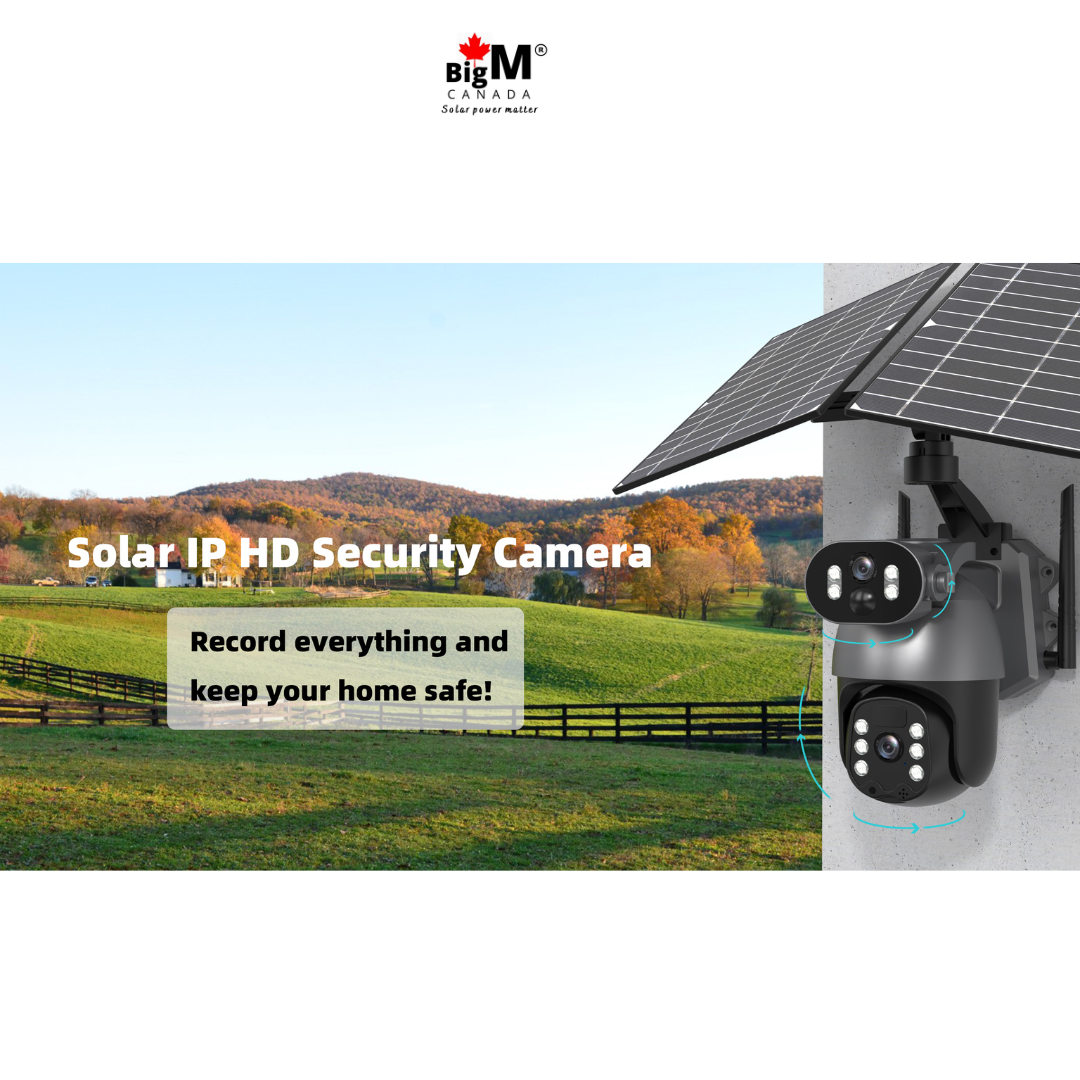 Screen view of BigM Solar dual lens PTZ Security Camera with Wi-Fi & 4G Option