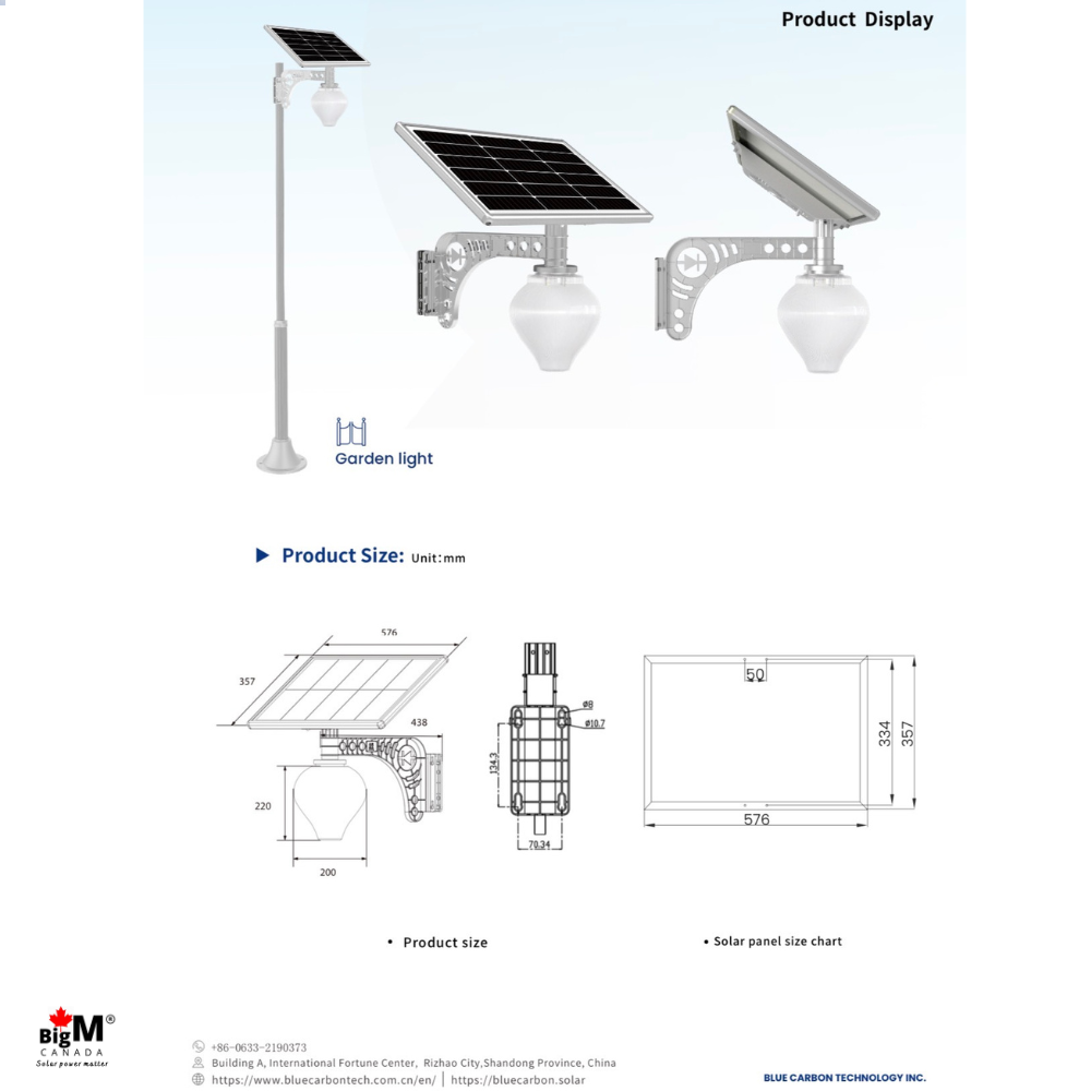 BigM Solar Porch Light – Elegant Heavy-Duty Solar Wall Light with Adjustable Panel & Steady Lighting