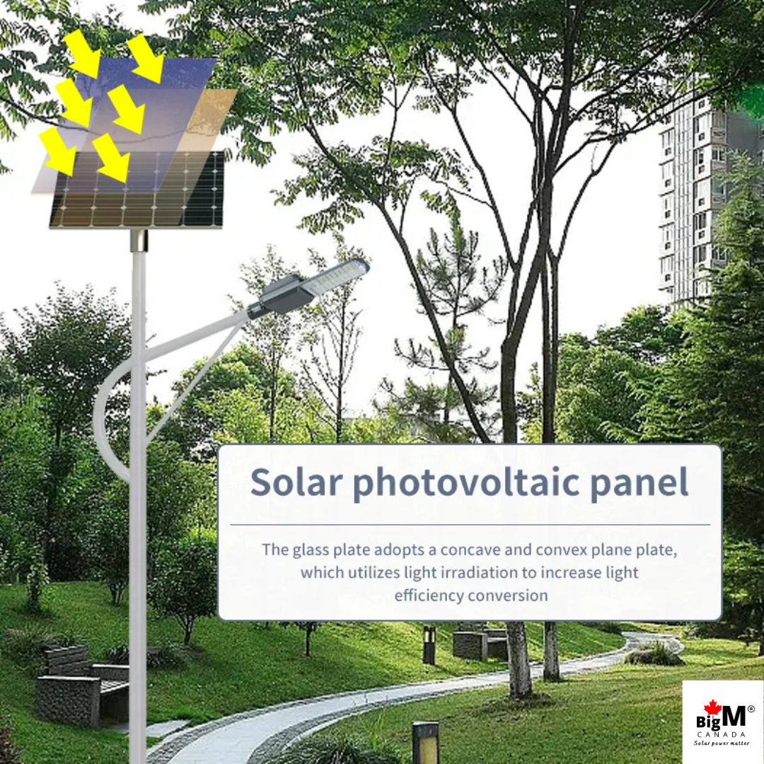BigM 400W 20000 Lumens Solar Street Light with Aluminum Body is easy to install