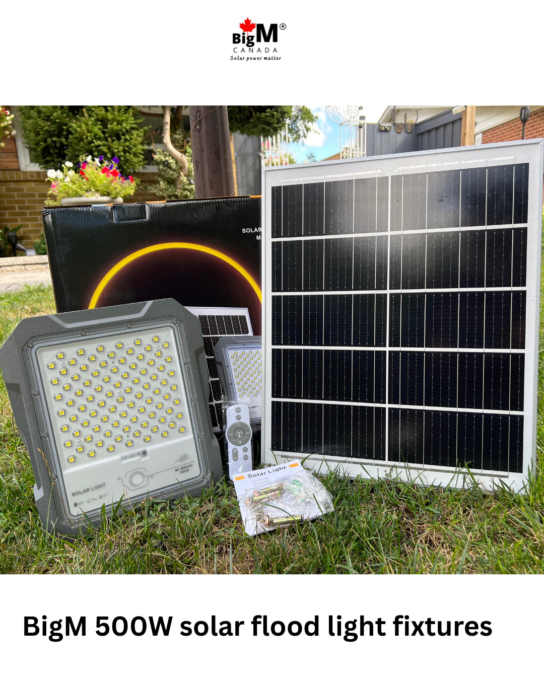 BigM  500W Aluminum Cast Solar Floodlights with Constant Lighting fixtures
